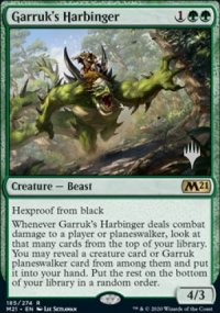 Garruk's Harbinger - Planeswalker symbol stamped promos