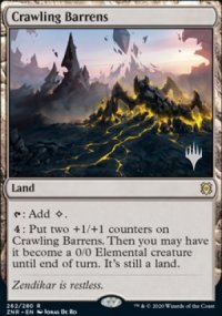 Crawling Barrens - Planeswalker symbol stamped promos