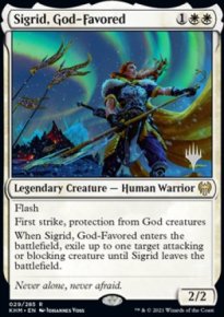 Sigrid, God-Favored - Planeswalker symbol stamped promos