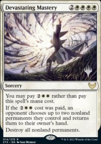 Devastating Mastery - Planeswalker symbol stamped promos