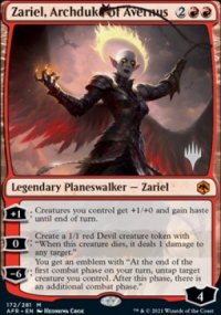 Zariel, Archduke of Avernus - Planeswalker symbol stamped promos