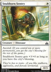 Snubhorn Sentry - Rivals of Ixalan