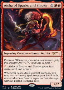 Aisha of Sparks and Smoke - Universes Beyond Magic reprints