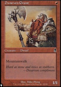 Grognard nain - The List