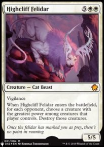Highcliff Felidar - The List