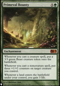 Primeval Bounty - The List