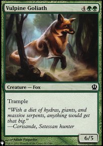 Vulpine Goliath - The List