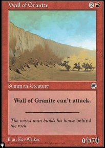 Mur de granit - The List