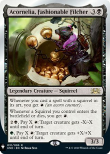 Acornelia, Fashionable Filcher - The List