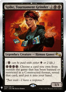 Spike, Tournament Grinder - The List